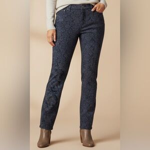 Lauren Ralph Lauren Blue Patterned Straight Leg Jeans